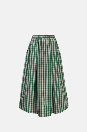 Lola-W Skirt Green Check