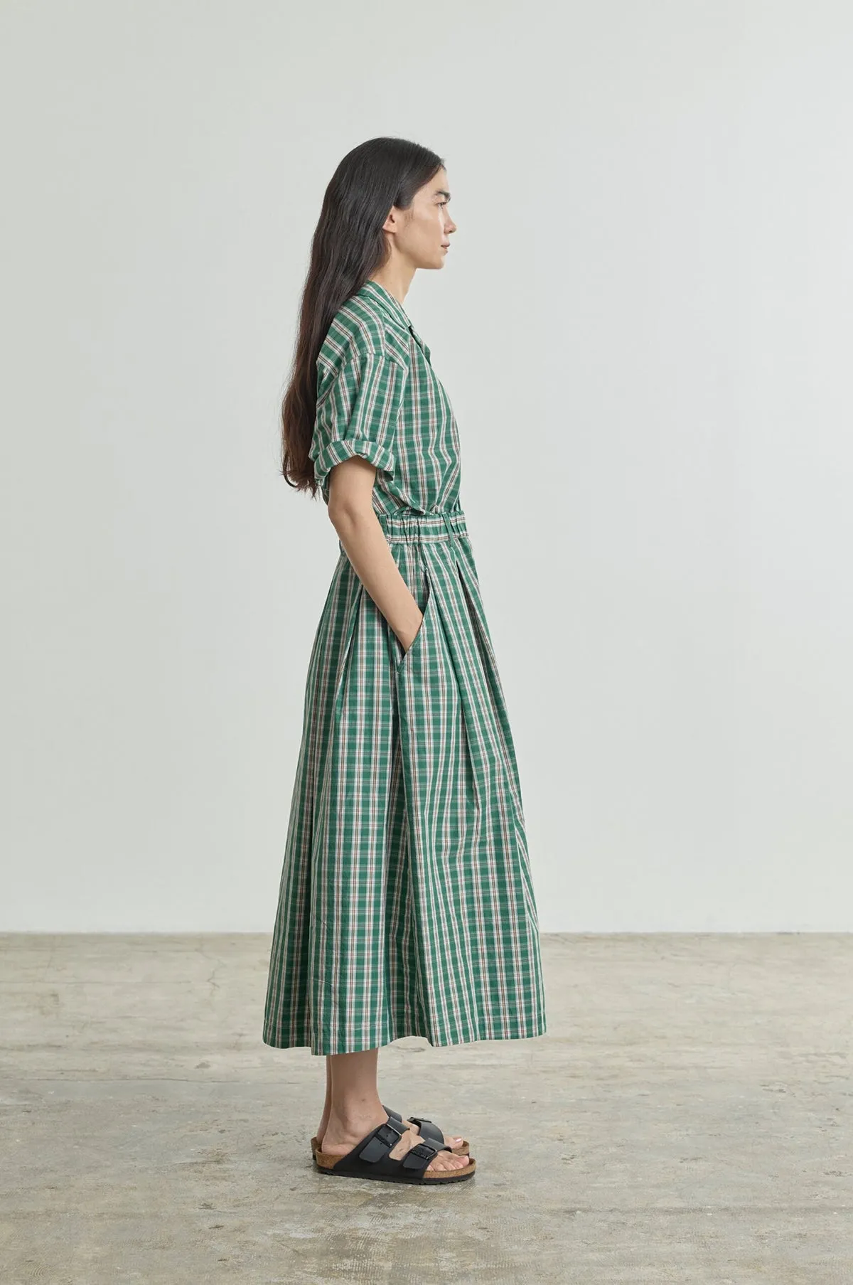 Lola-W Skirt Green Check