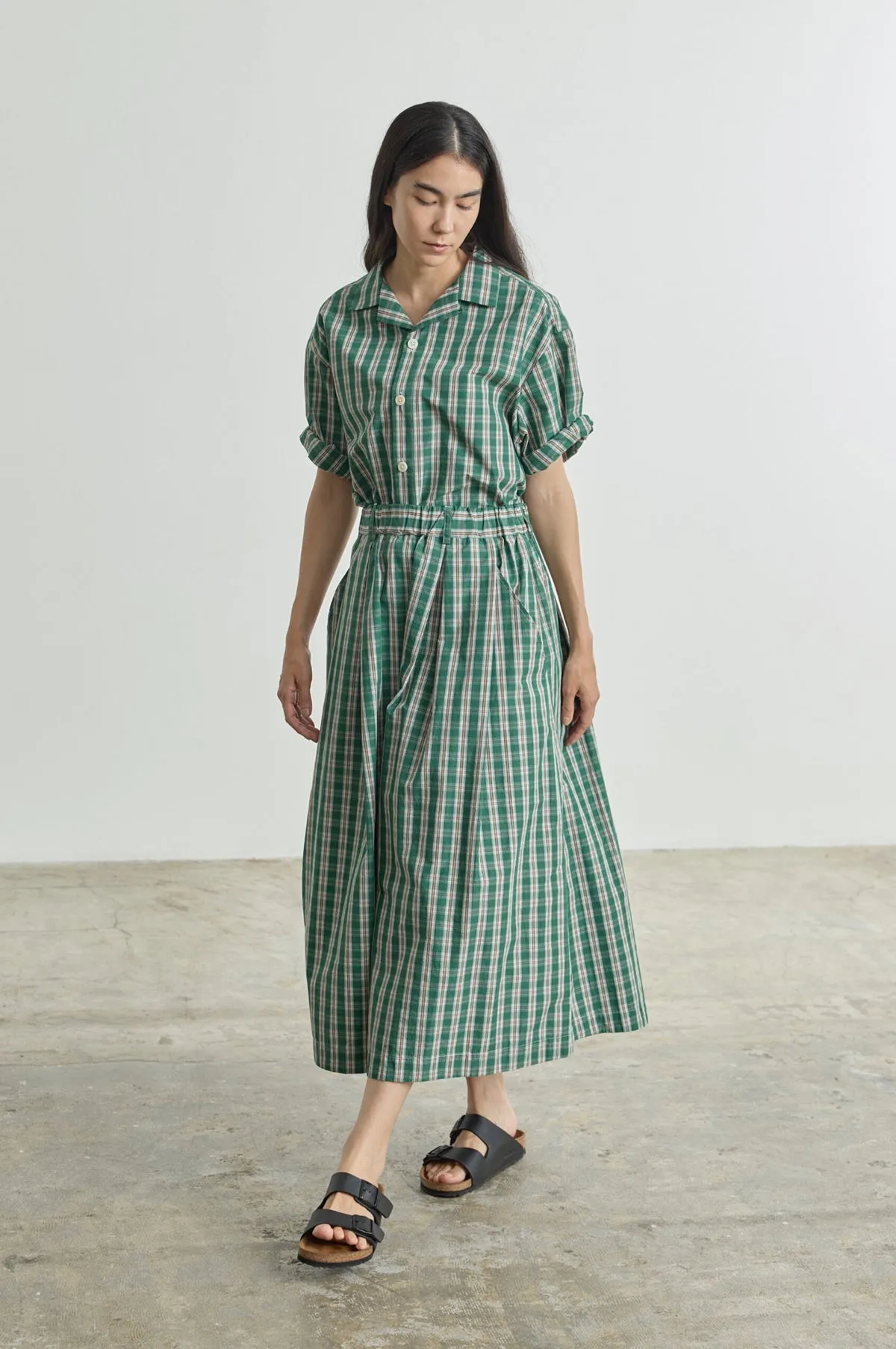 Lola-W Skirt Green Check