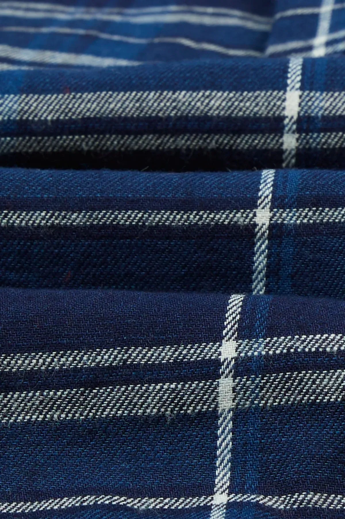 Long Point Check Work Shirt Indigo