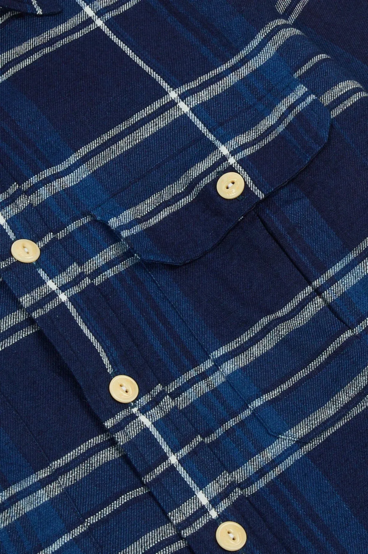 Long Point Check Work Shirt Indigo