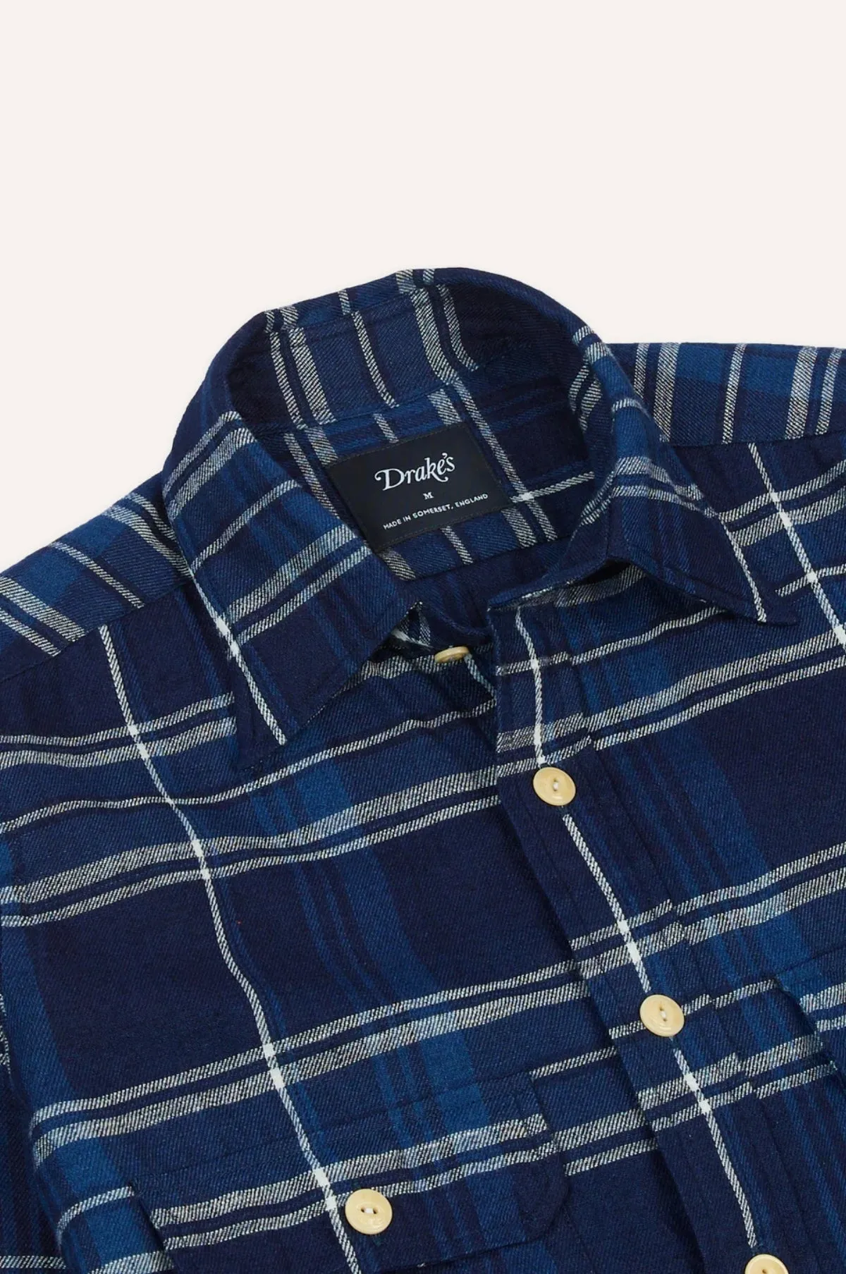 Long Point Check Work Shirt Indigo