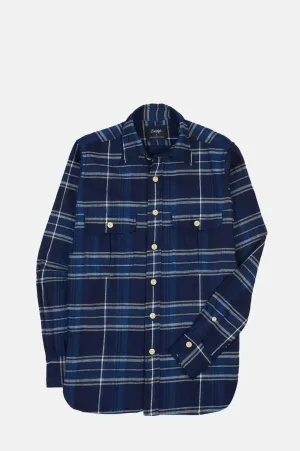 Long Point Check Work Shirt Indigo