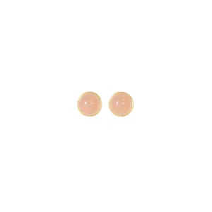Lotus 18K Gold Studs w. Moonstones