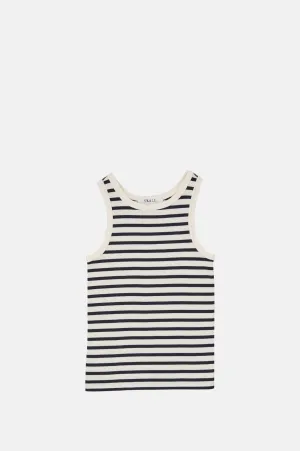 Loui Tank Top Dark Navy/White Stripe