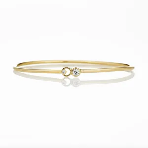 Lovely Sophie, big 14K Gold Bracelet w. Diamonds