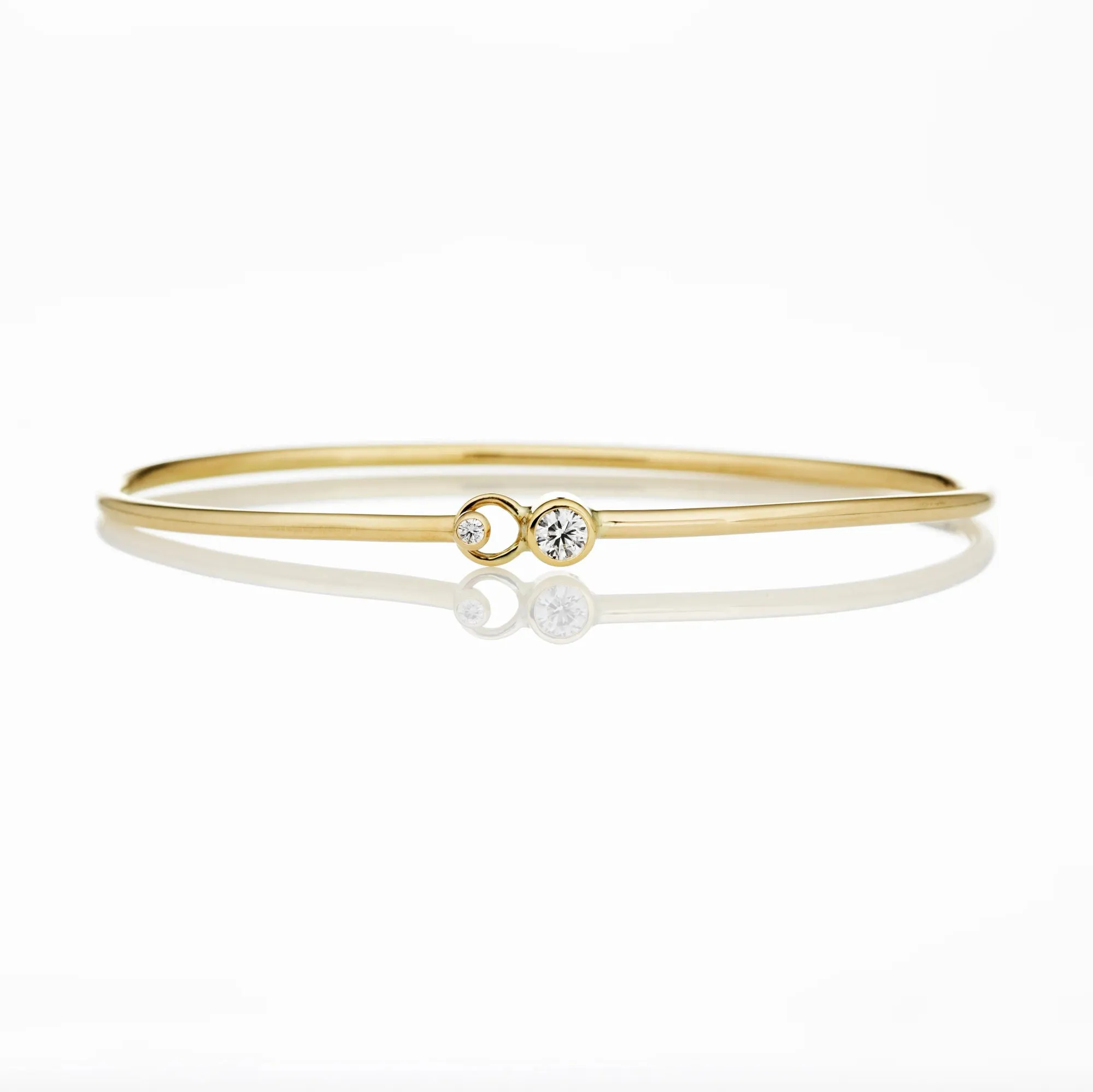 Lovely Sophie, big 14K Gold Bracelet w. Diamonds
