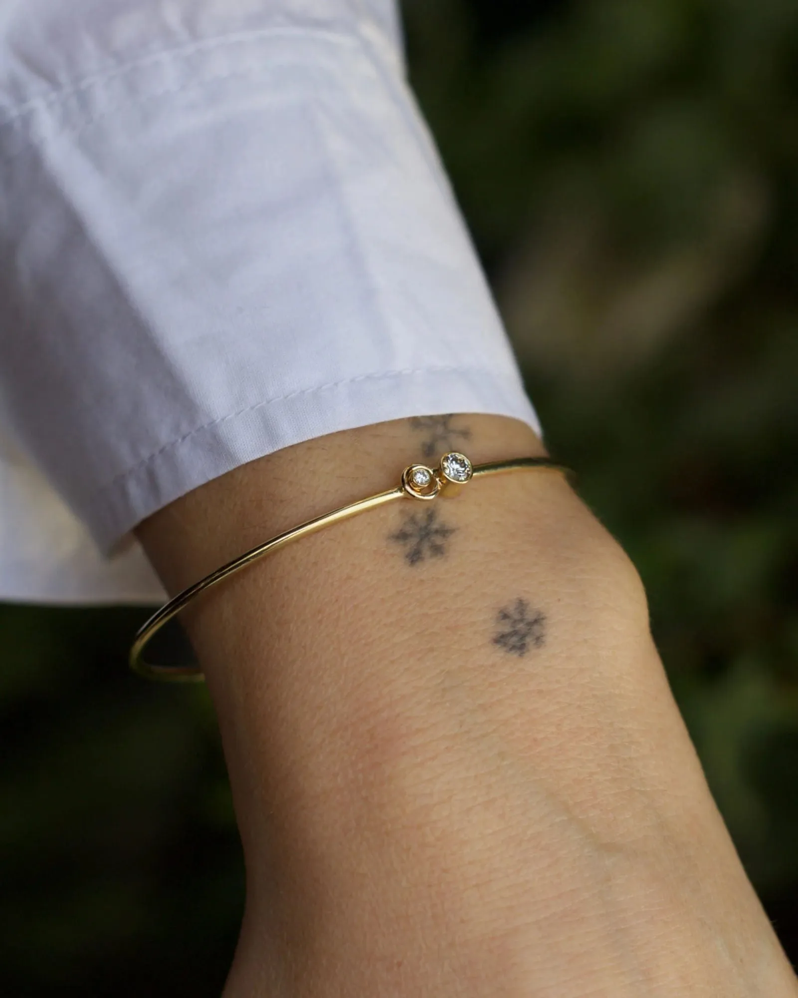Lovely Sophie, big 14K Gold Bracelet w. Diamonds