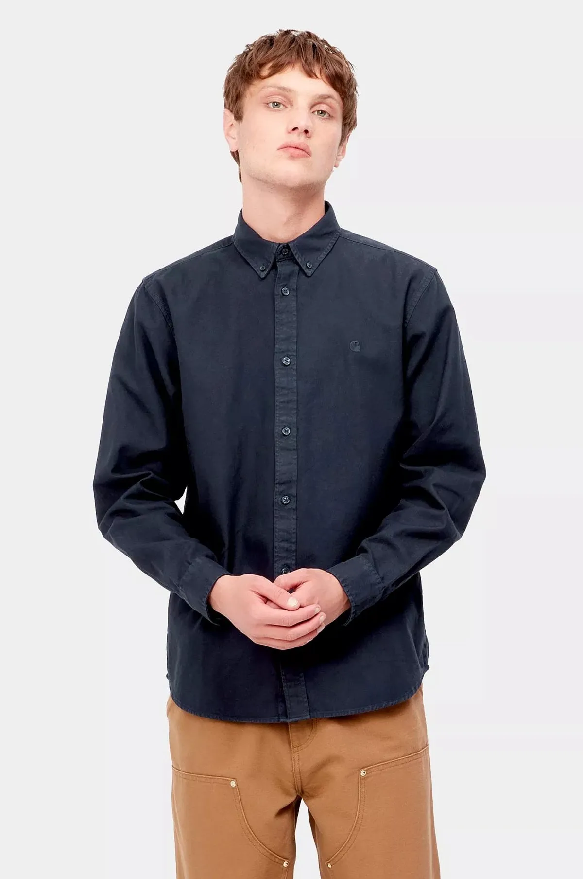 L/S Bolton Shirt Dark Navy