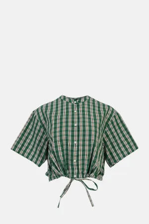 Luna Top Green Check