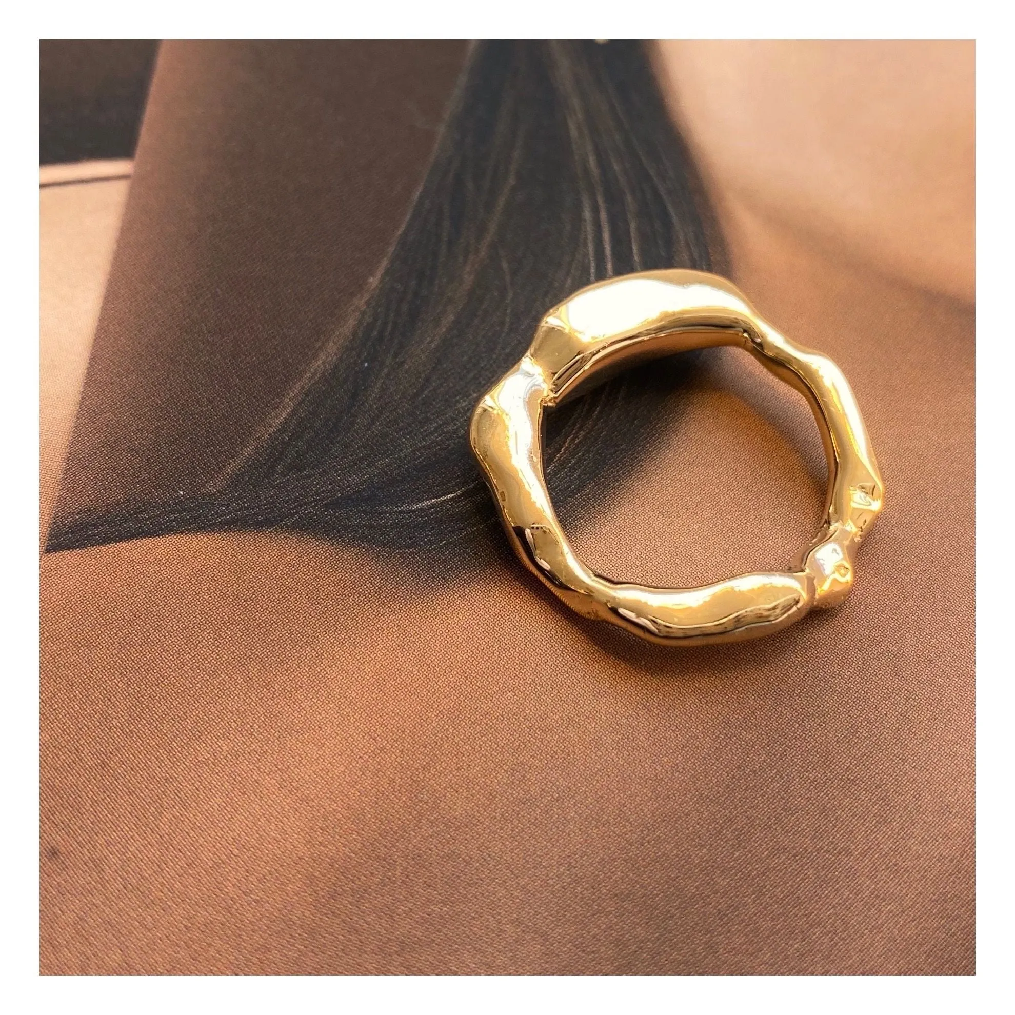 Lunar Mountain 14K Gold Ring