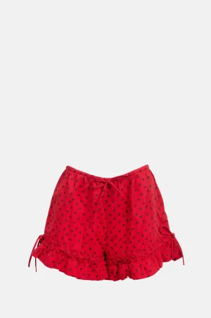 Mafalda Frilly Tie Boxer Red Cherry