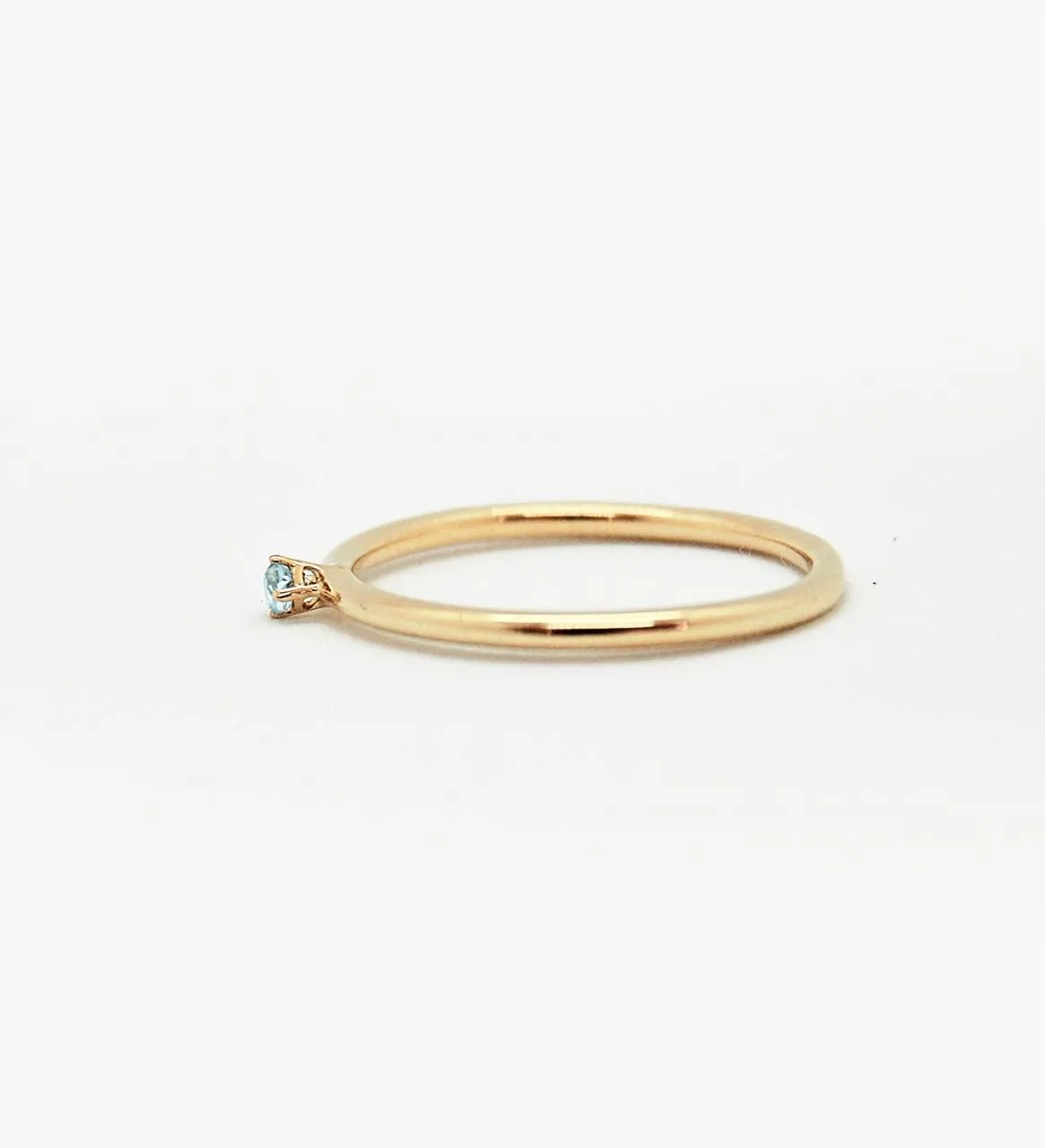 Malene 1.8 Blue 14K Gold Ring w. Aquamarine