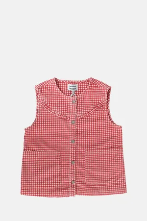 Mari Gilet Red Gingham