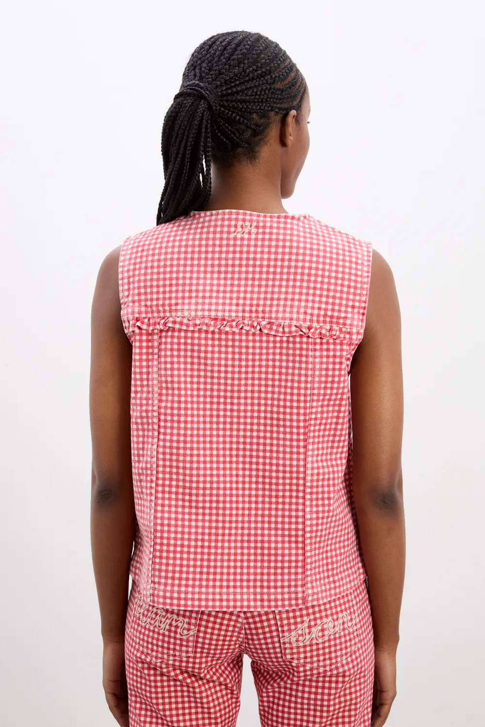 Mari Gilet Red Gingham