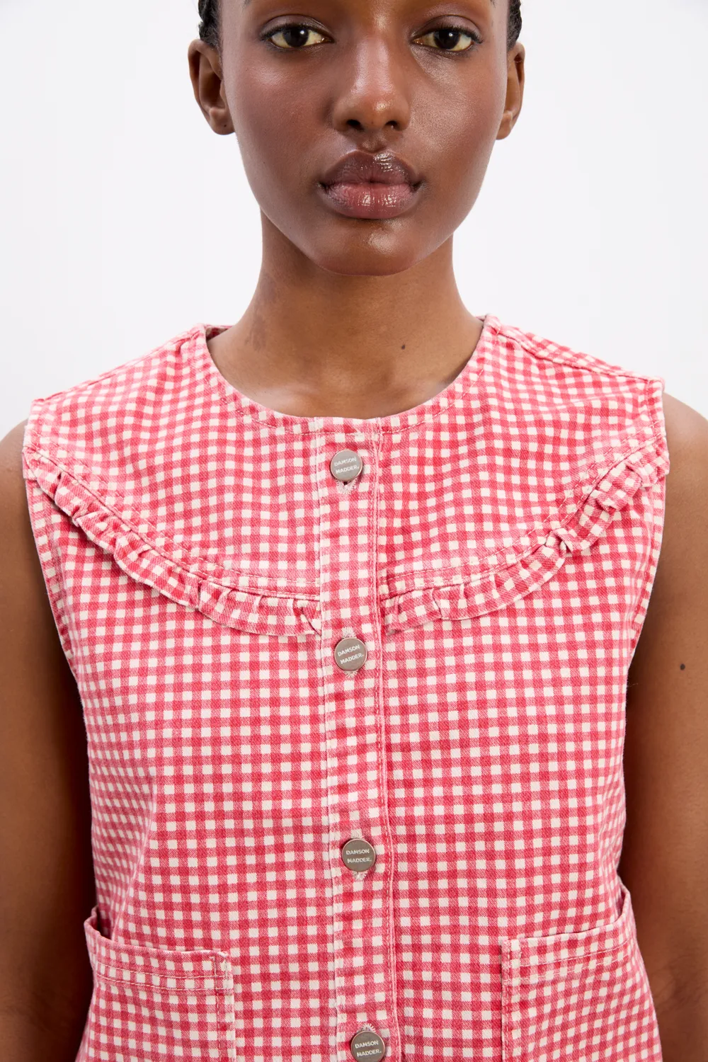 Mari Gilet Red Gingham