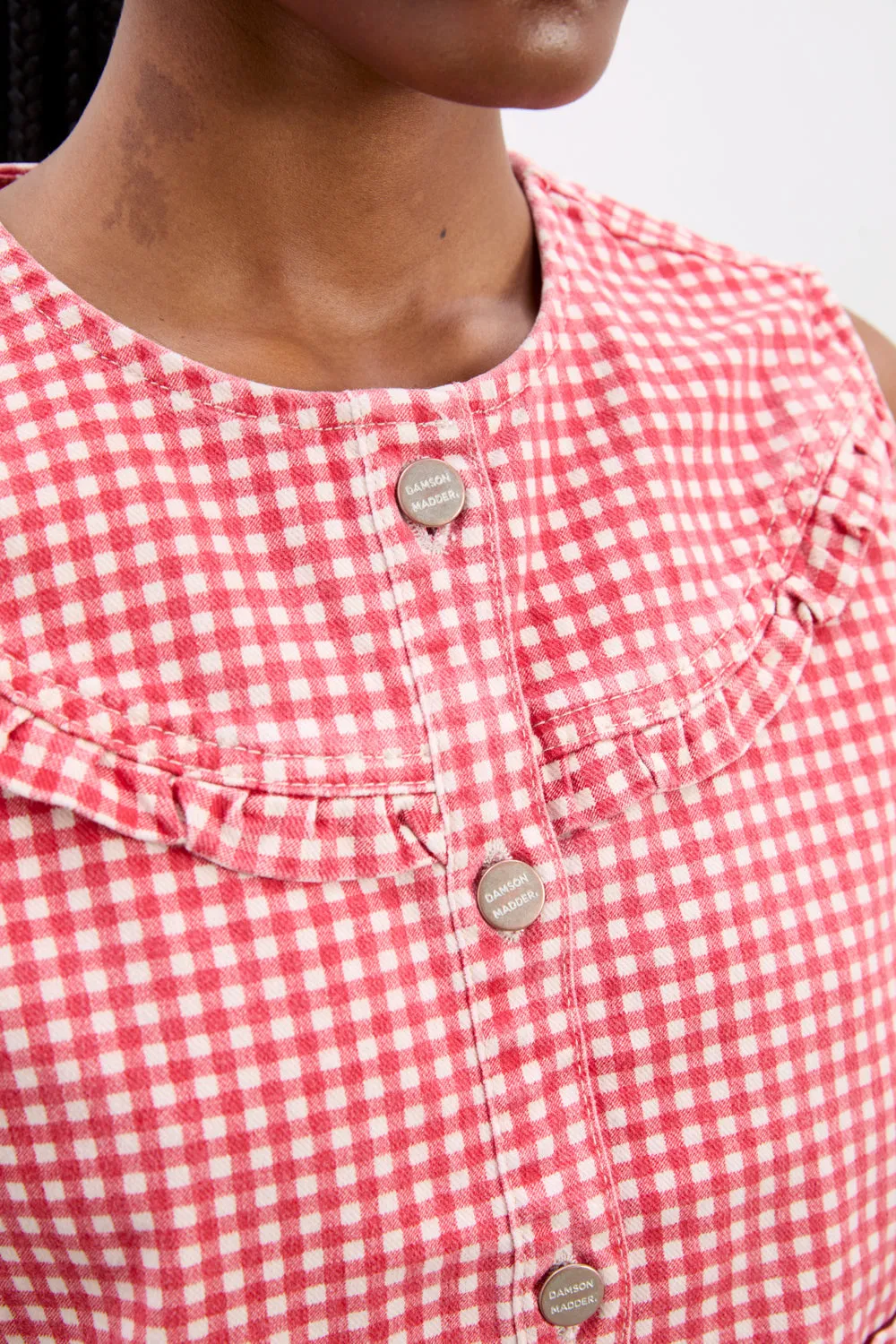 Mari Gilet Red Gingham