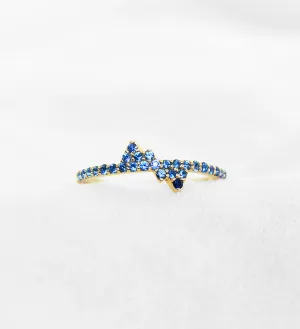 Maria 14K Gold Ring w. Sapphires