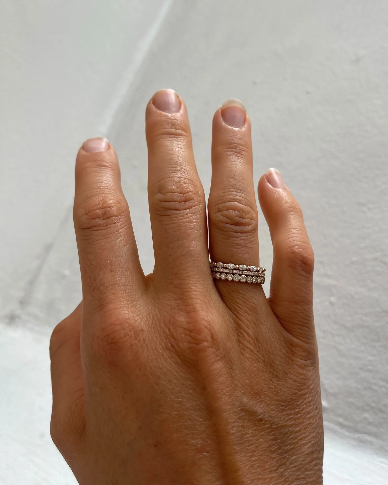 Marquise 18K Gold, Whitegold or Rosegold Ring w. Diamonds