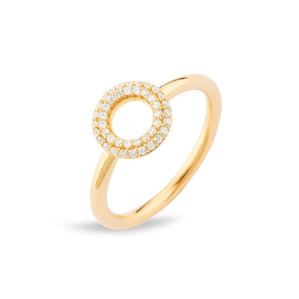 Matiné 18K Gold Ring w. 42 Diamonds