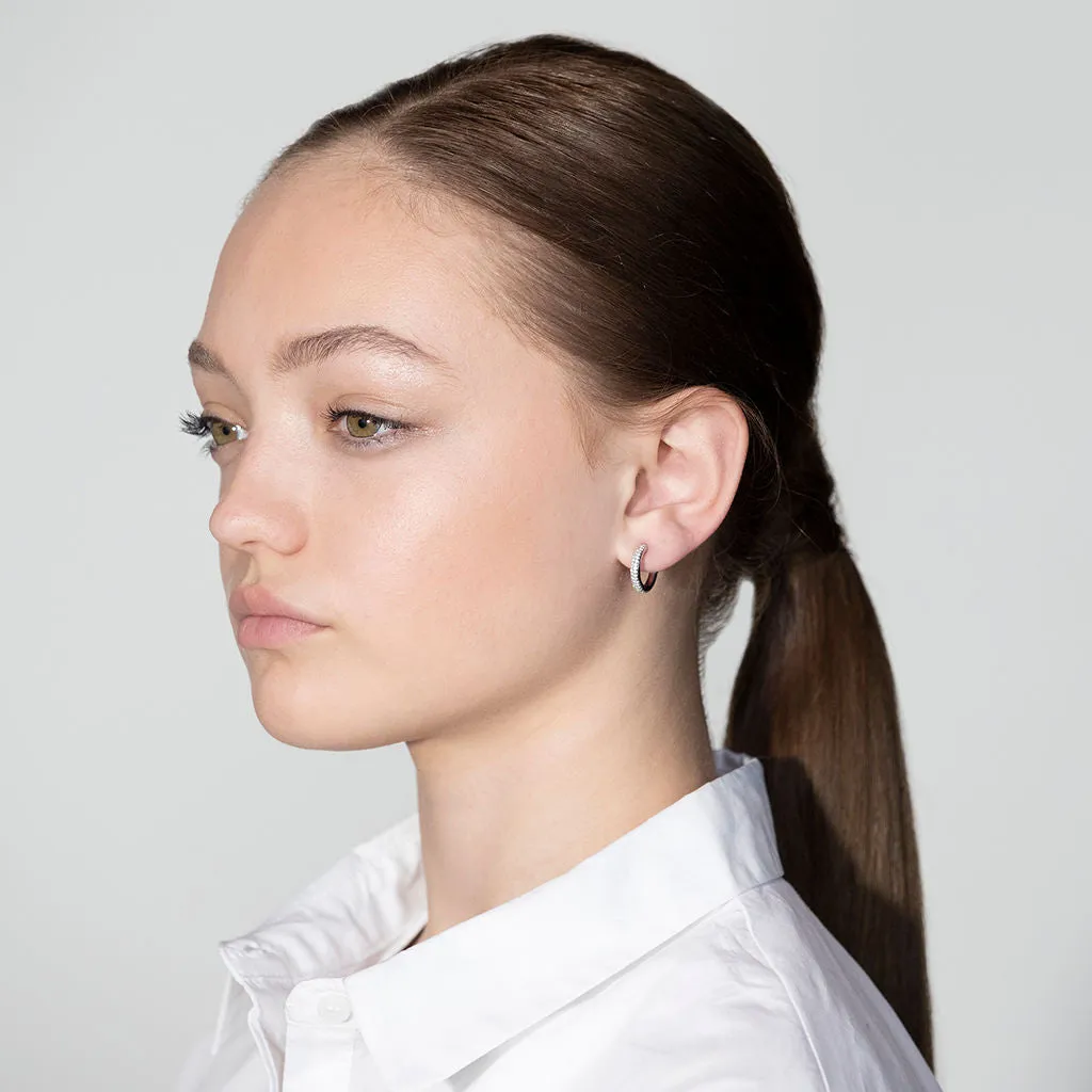 Matiné 18K Rosegold Hoops w. 110 Diamonds