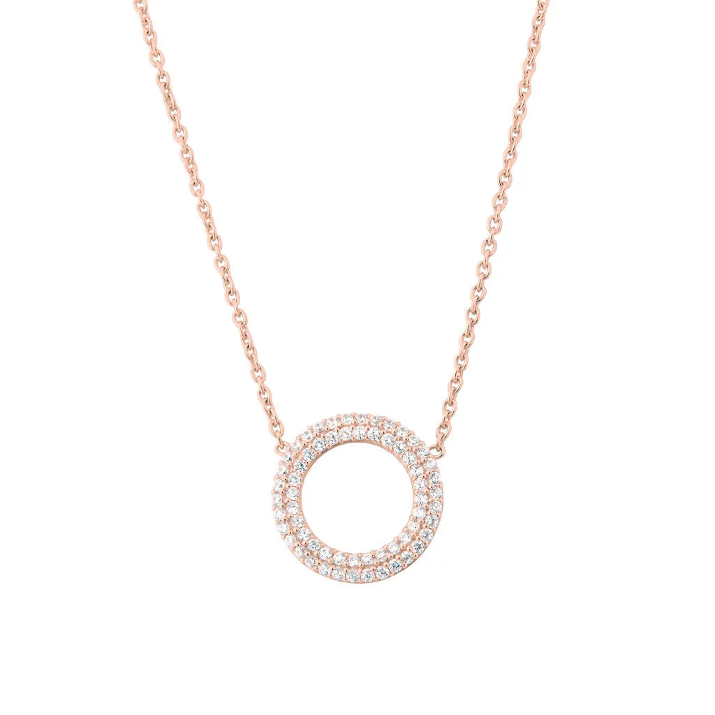 Matiné 18K Rosegold Necklace w. 62 Diamonds