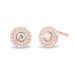 Matiné 18K Rosegold Studs w. 64 Diamonds