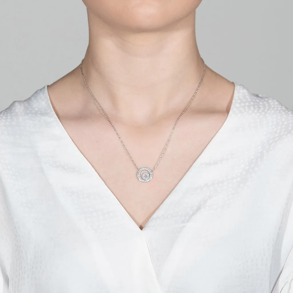 Matiné 18K Whitegold Necklace w. 93 Diamonds