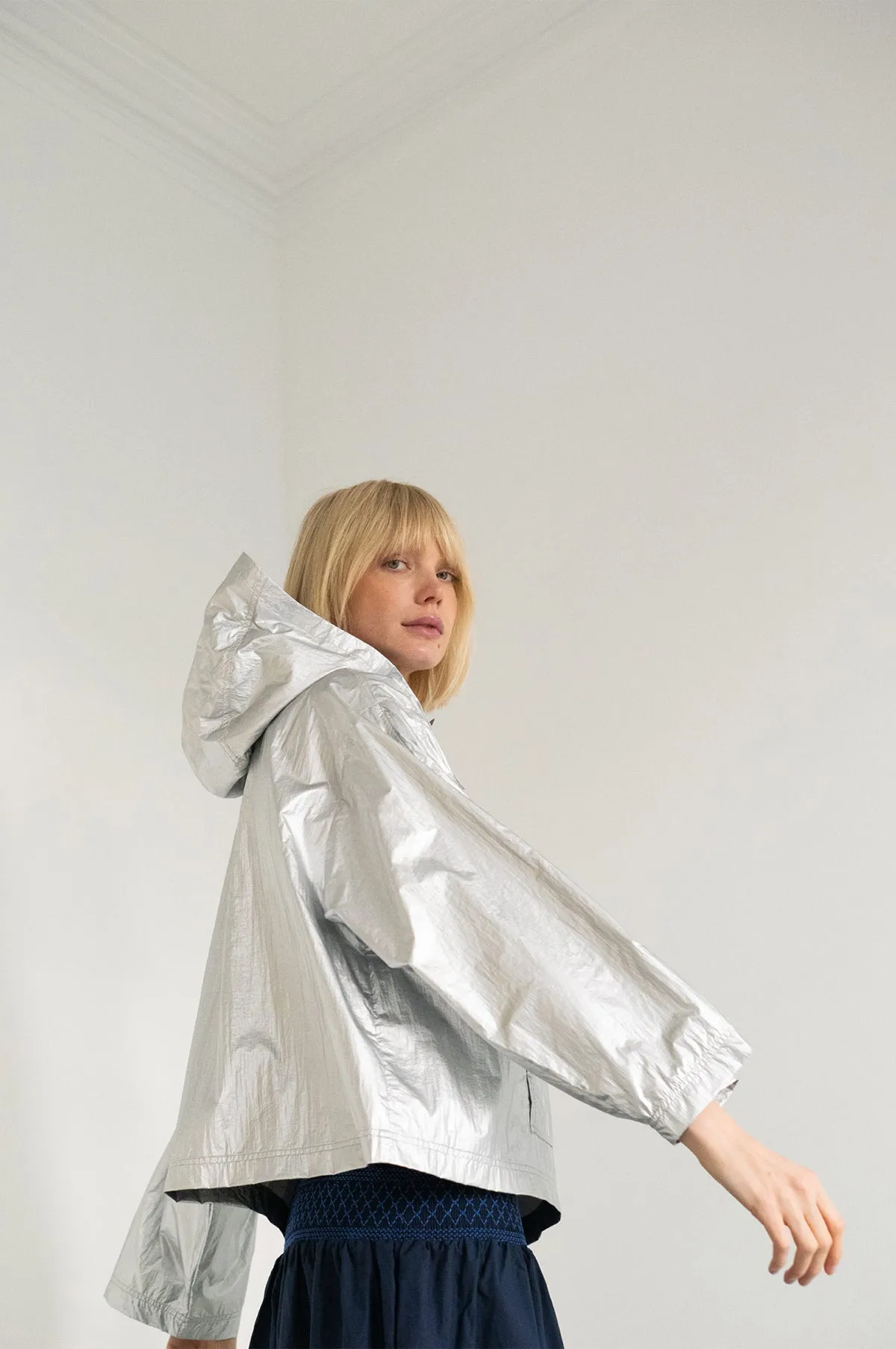 Metallic Jacket Silver Metallic