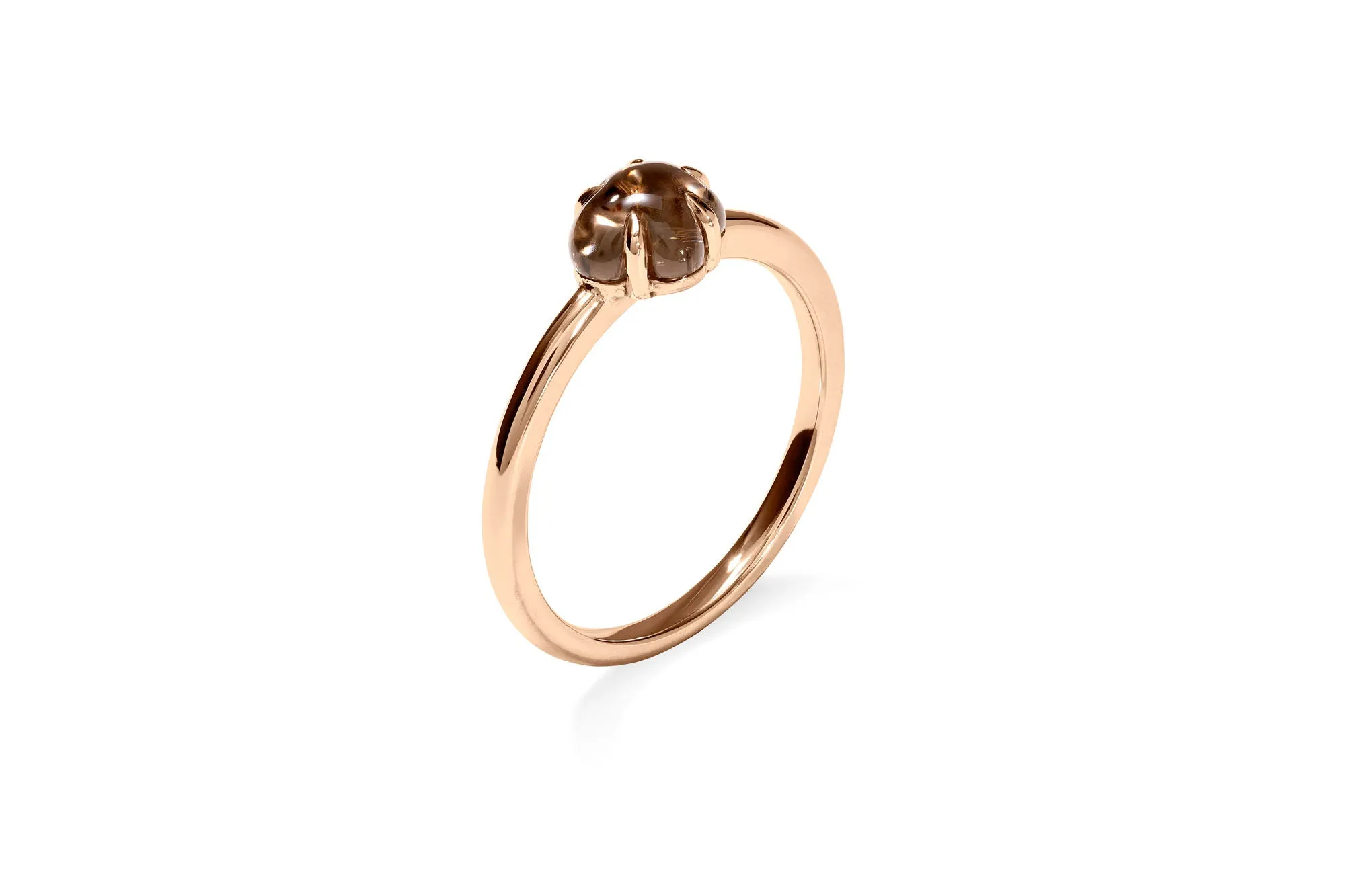 Mid Cloud 18K Rosegold Ring w. Smokey Quartz
