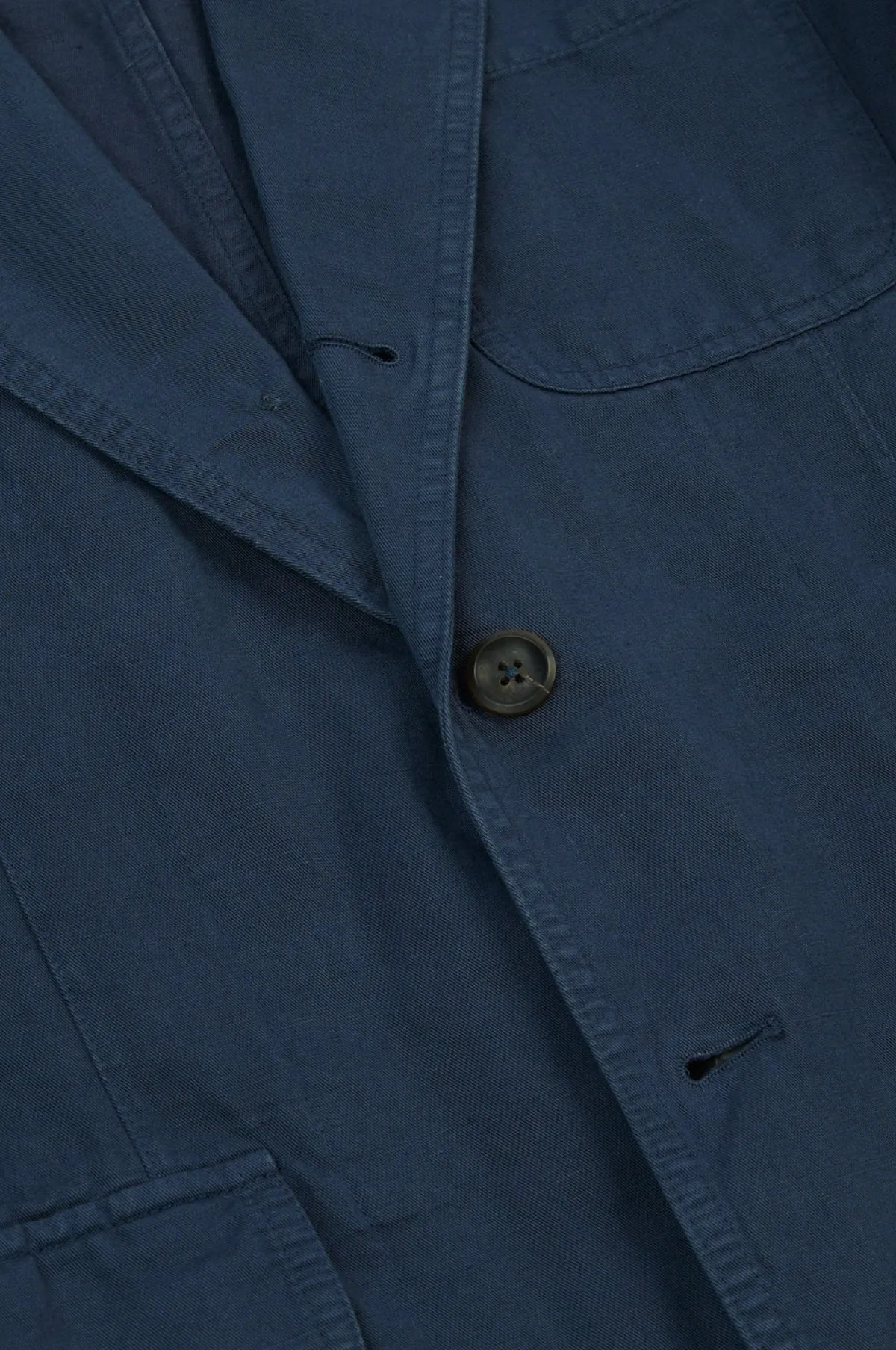 MKI Cotton Linen Games Blazer Navy