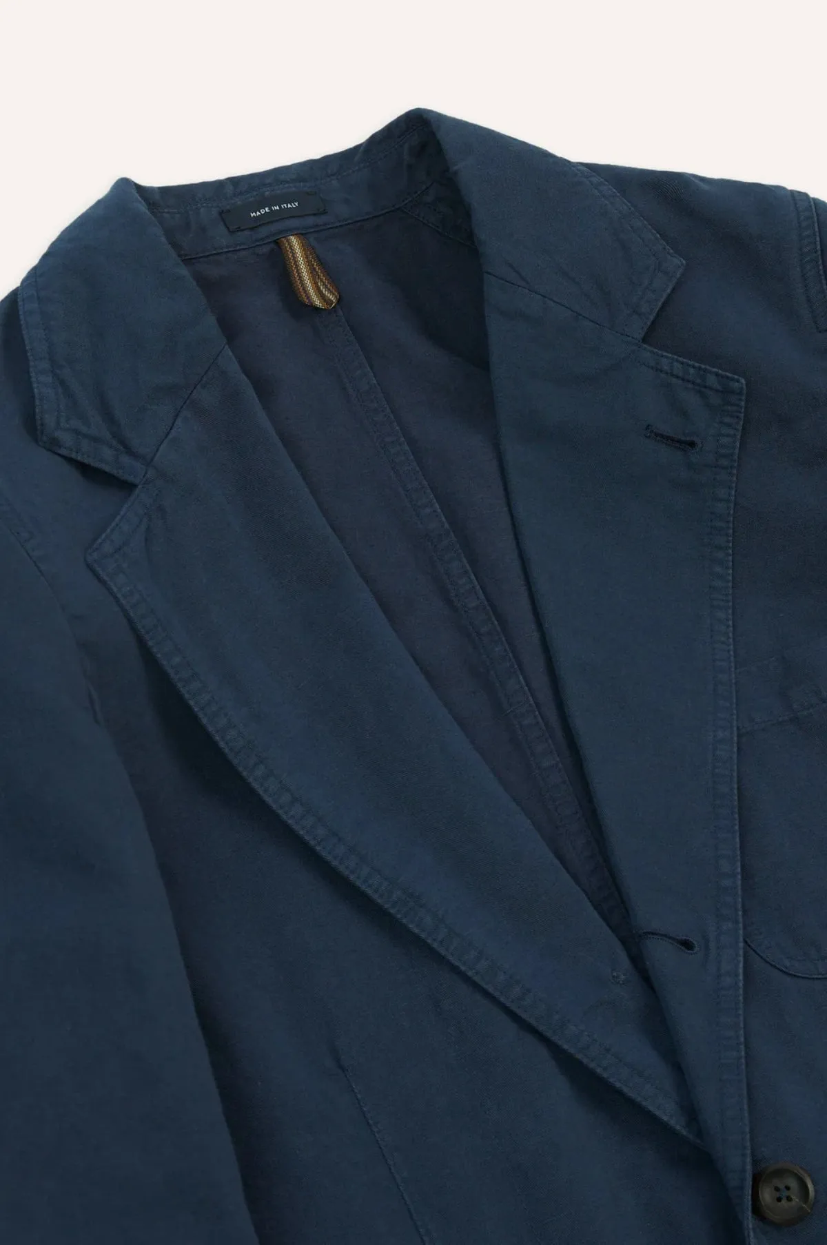 MKI Cotton Linen Games Blazer Navy