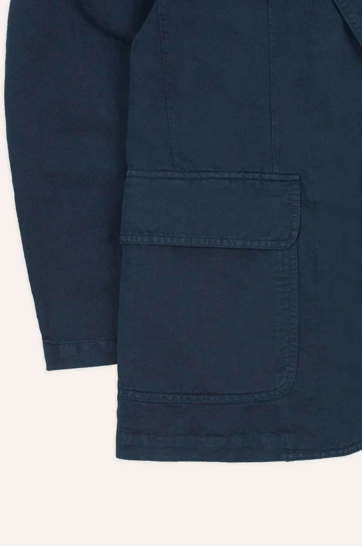 MKI Cotton Linen Games Blazer Navy