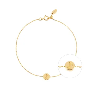 Modern Words Fine Music 18K Gold Bracelet w. Diamond