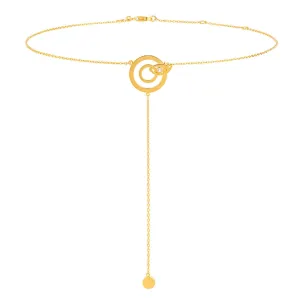 Modern Words Iris Choker 18K Gold Plated Necklace w. Crystal