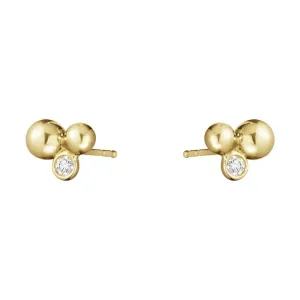 Moonlight Grapes 18K Gold Earrings w. Diamonds