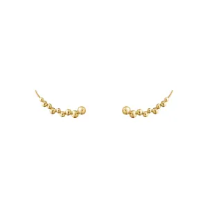 Moonlight Grapes Crawler 18K Gold Earrings