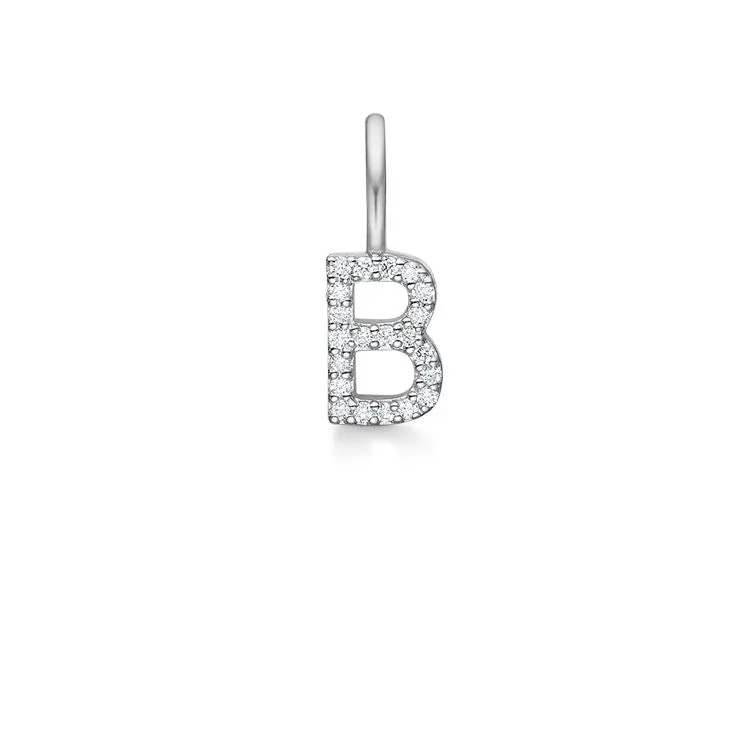 My B 18K Whitegold Pendant w. Diamonds