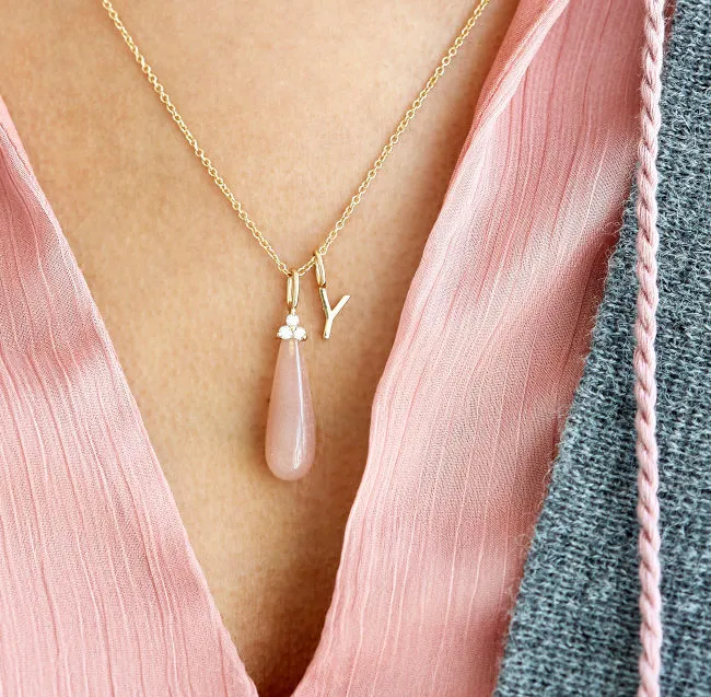 My E 18K Gold Pendant w. Diamond
