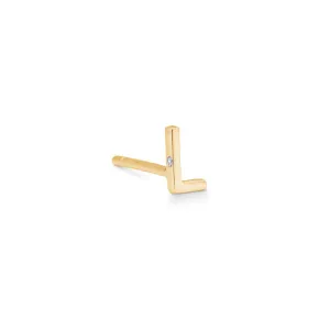 My L 18K Gold Stud w. Diamond
