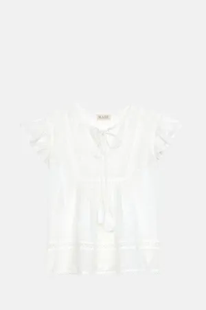 Navi Emb Top White