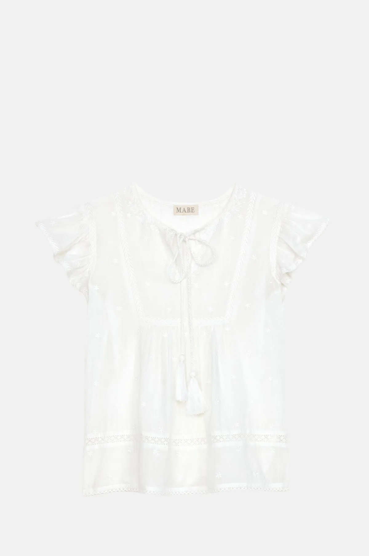 Navi Emb Top White