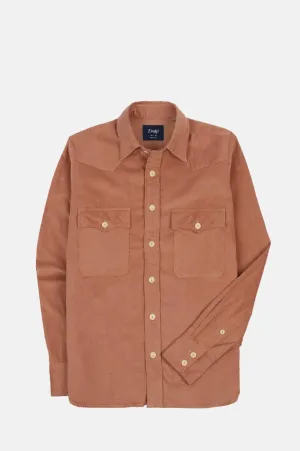 Needlecord Western Shirt Washed Pink