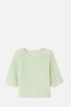 Nenybay Knit Polaire Chine Raye Amande