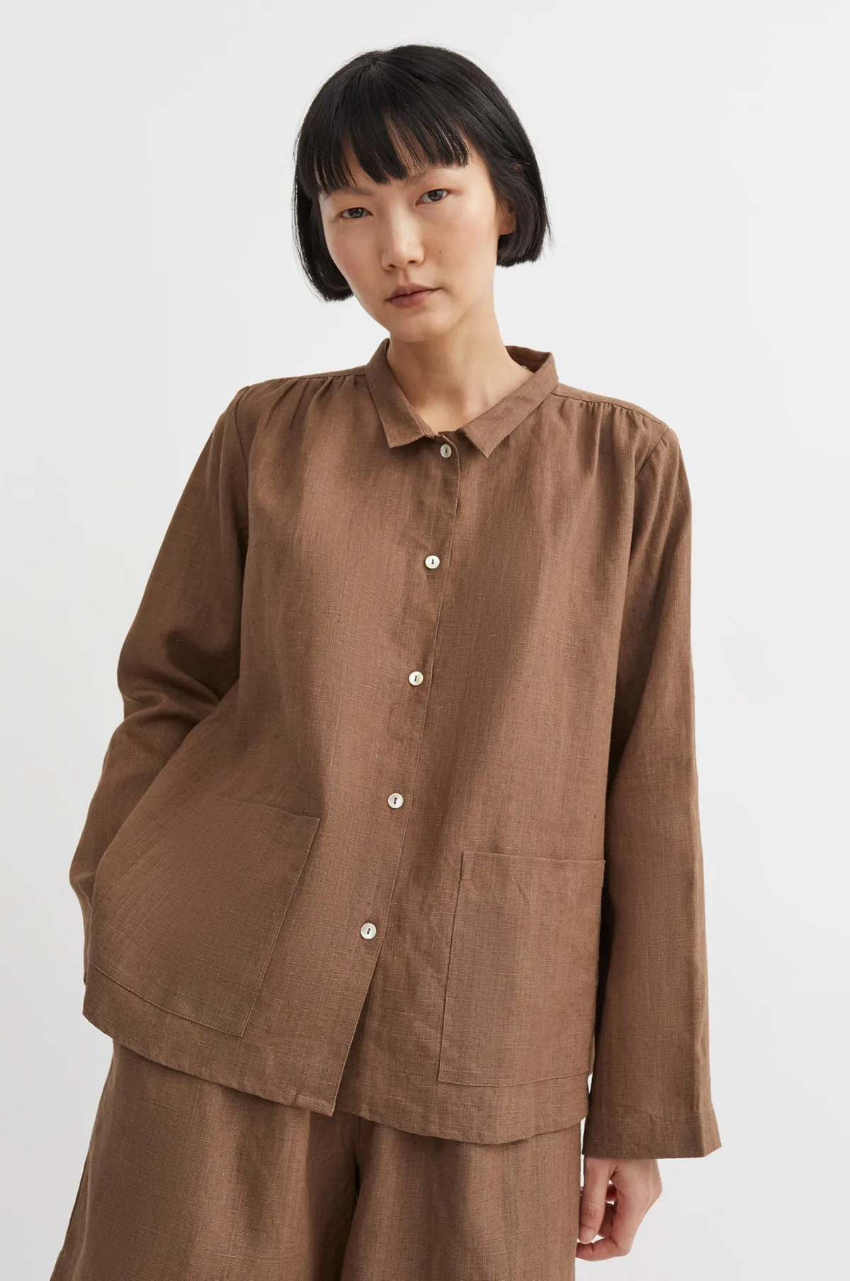 Nettle Shirt Cedar Brown