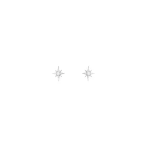 North Star 18K White Gold Stud w. Diamond