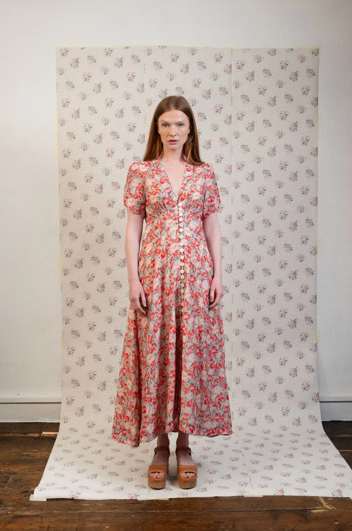 Novara Dress Tulip Fields Red