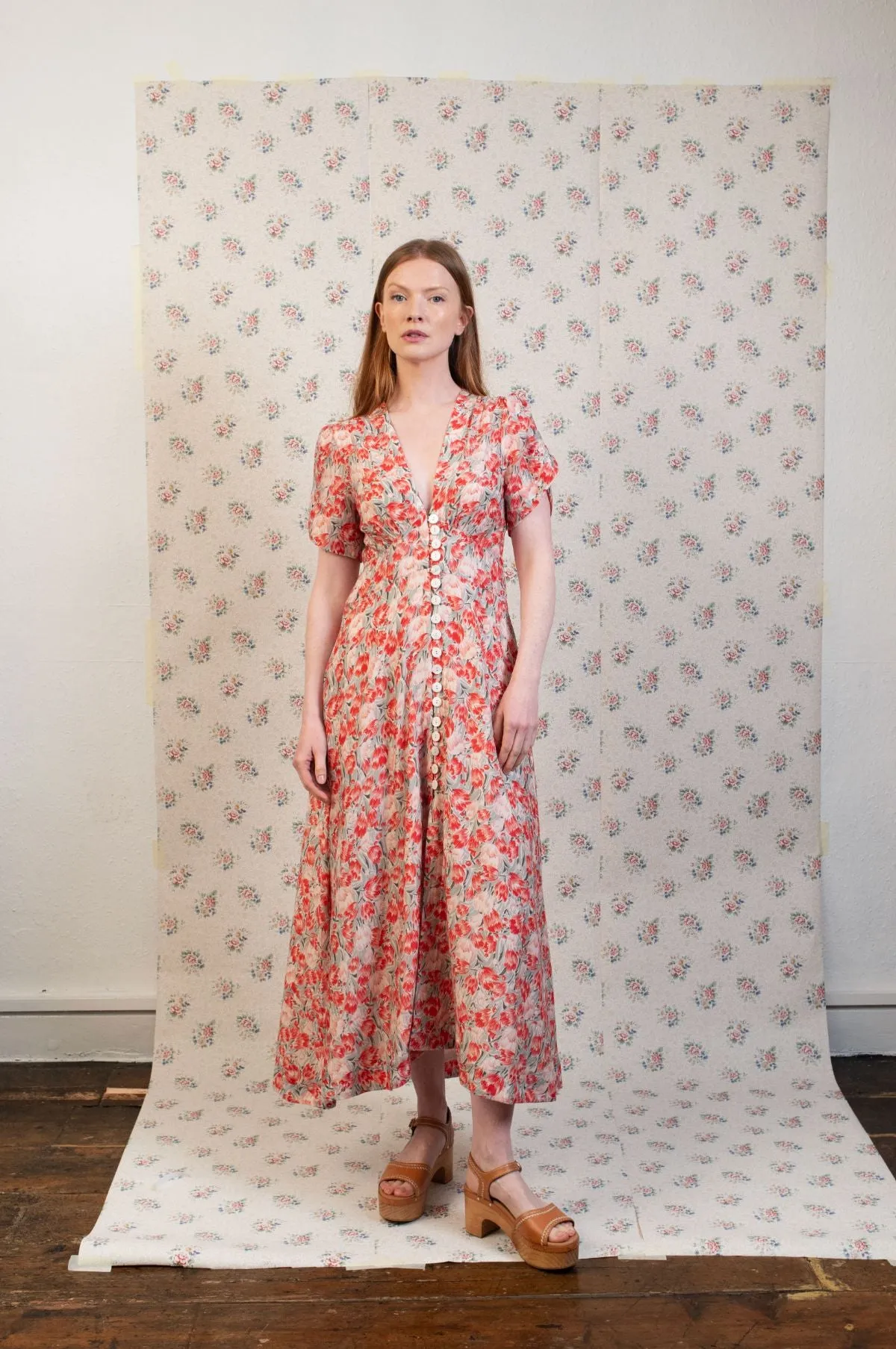 Novara Dress Tulip Fields Red