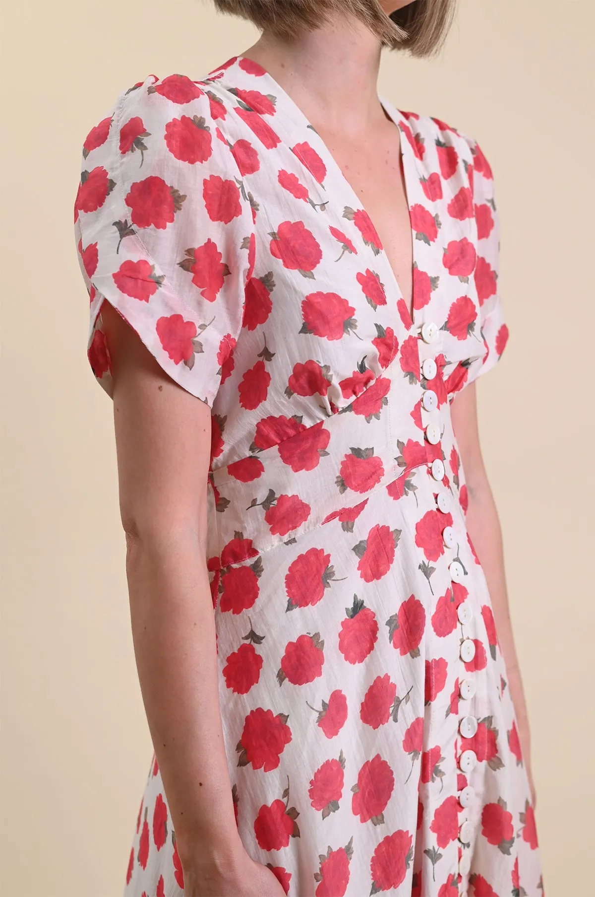 Novara Dress Vintage Rose Ivory