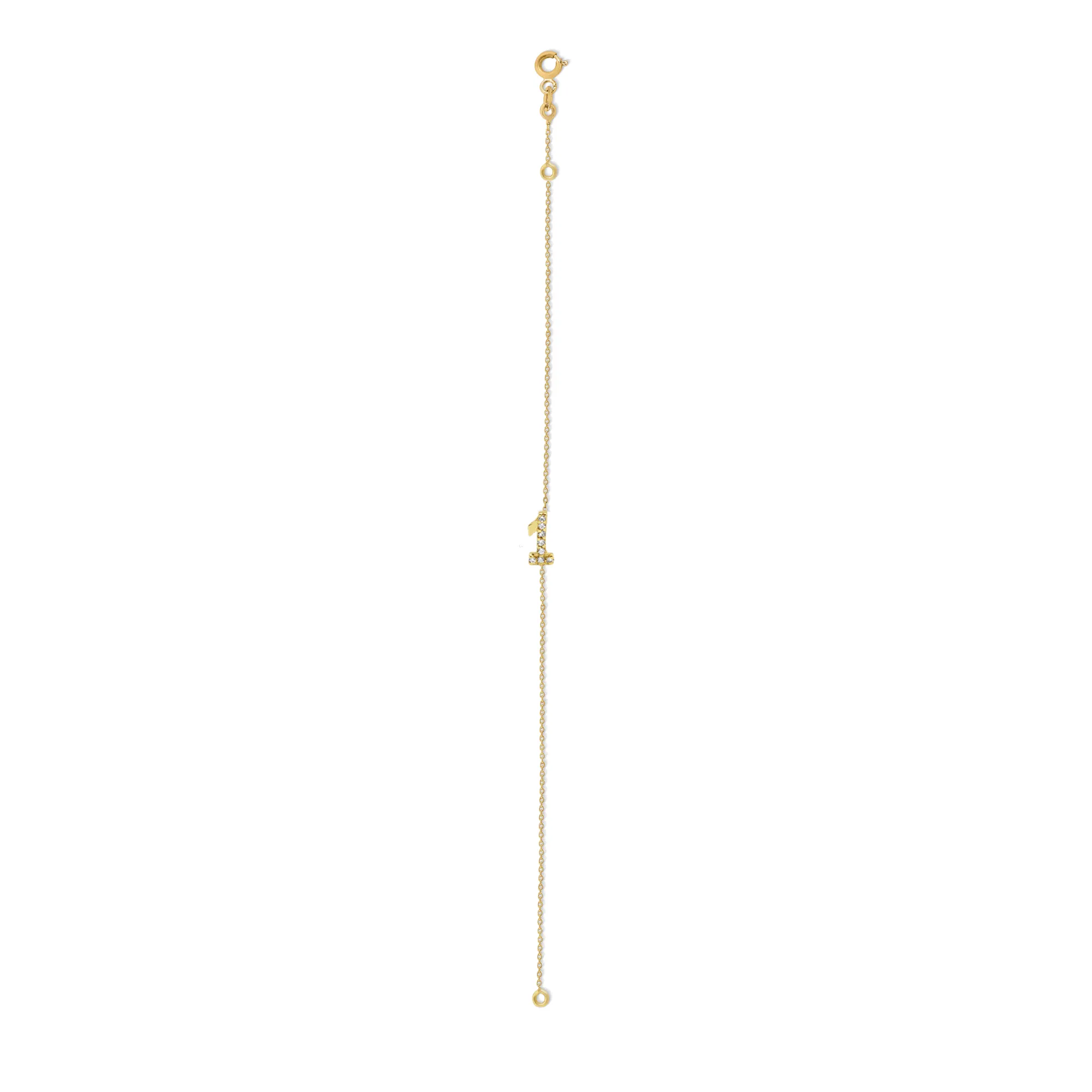 Numerology 1 18K Gold Bracelet w. Sapphires
